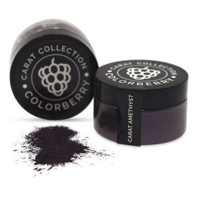 Colorberry Carat Collection Dry Resin Pigment - Amethyst, 50 g, Jar (Shown in and out of jar)