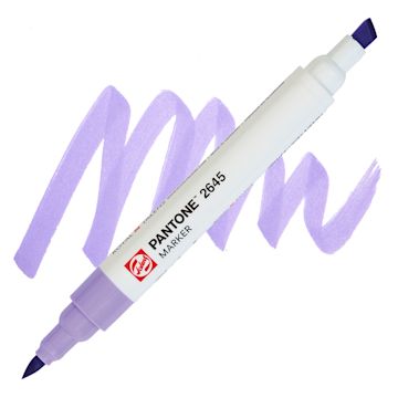 Open in modal - Pantone Dual Tip Marker - 2645, swatch and marker