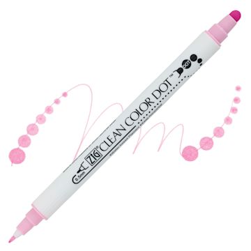 Open in modal - Zig Clean Color Dot Marker - Candy Pink marker and swatch