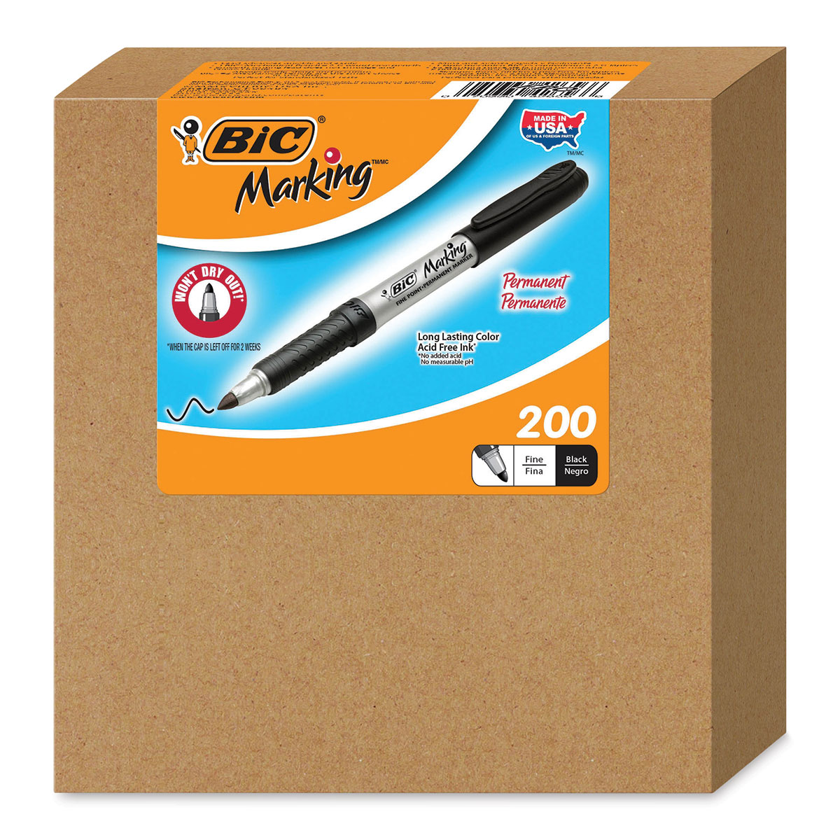 Bic Mark-It Permanent Markers, Fine, Color Collection - 24 markers