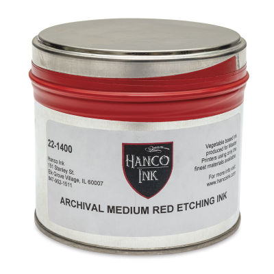 Hanco Oil Based Etching Ink - 1 lb, Medium Red