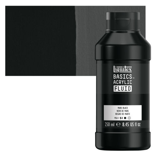 Liquitex Basics Acrylic Fluid Paint - Mars Black, 250 ml
