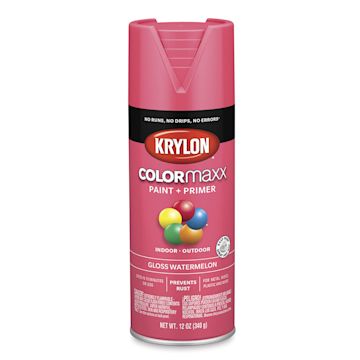 Open in modal - Krylon Colormaxx Spray Paint - Watermelon, Gloss, 12 oz