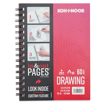 Open in modal - Koh-I-Noor Wirebound Drawing Pad - 5-1/2" x 8-1/2", Side Wire, front cover