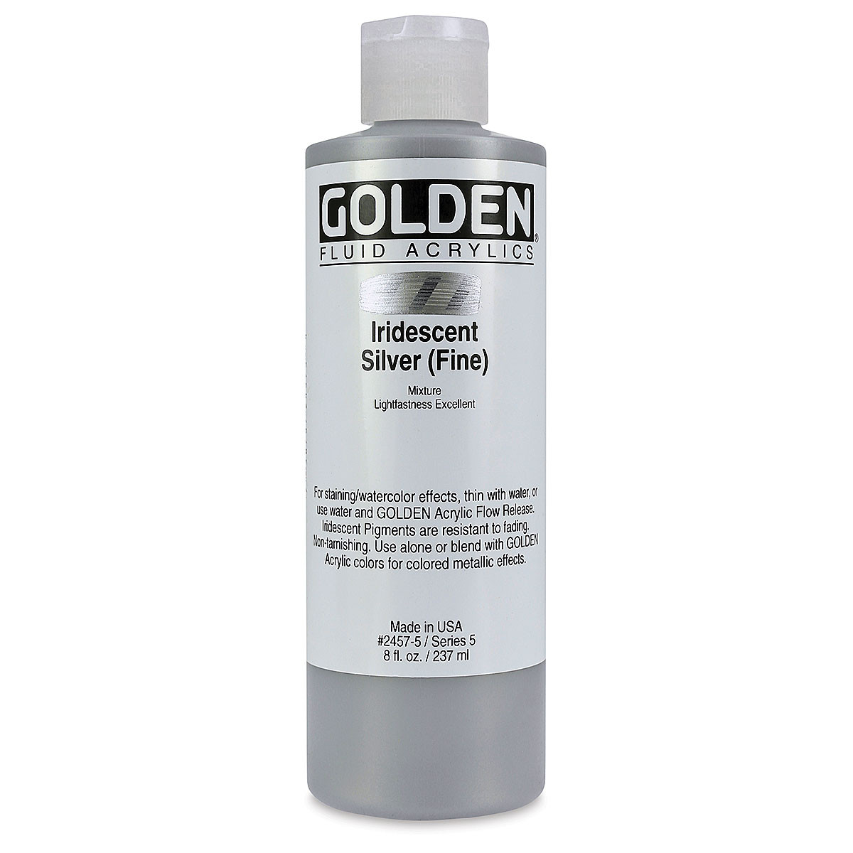 Golden OPEN Acrylic 5 oz Iridescent Silver (Fine)