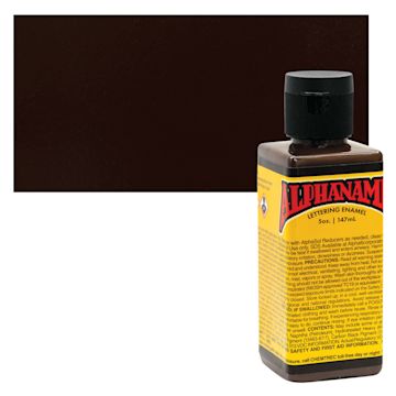 Open in modal - Alpha6 Alphanamel Lettering Enamel - Medium Brown, 147 ml - Bottle and Swatch