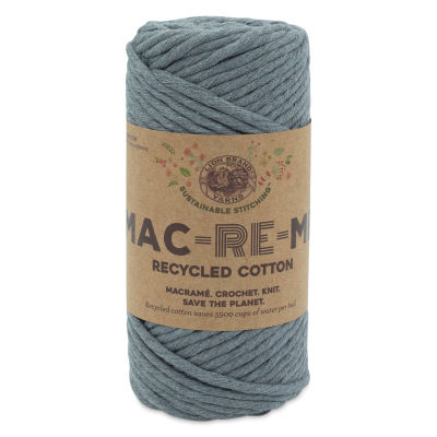 Lion Brand Mac-Re-Me Yarn - Charcoal, 77 yds, front