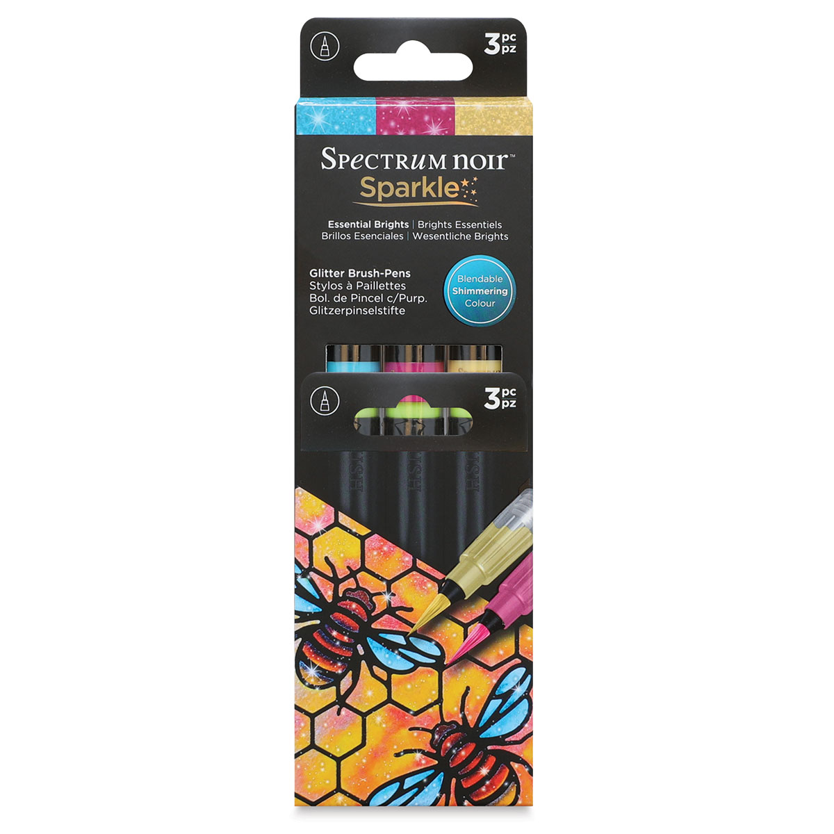 Spectrum Noir Glitter Markers 6/Pkg - Vibrant Florals