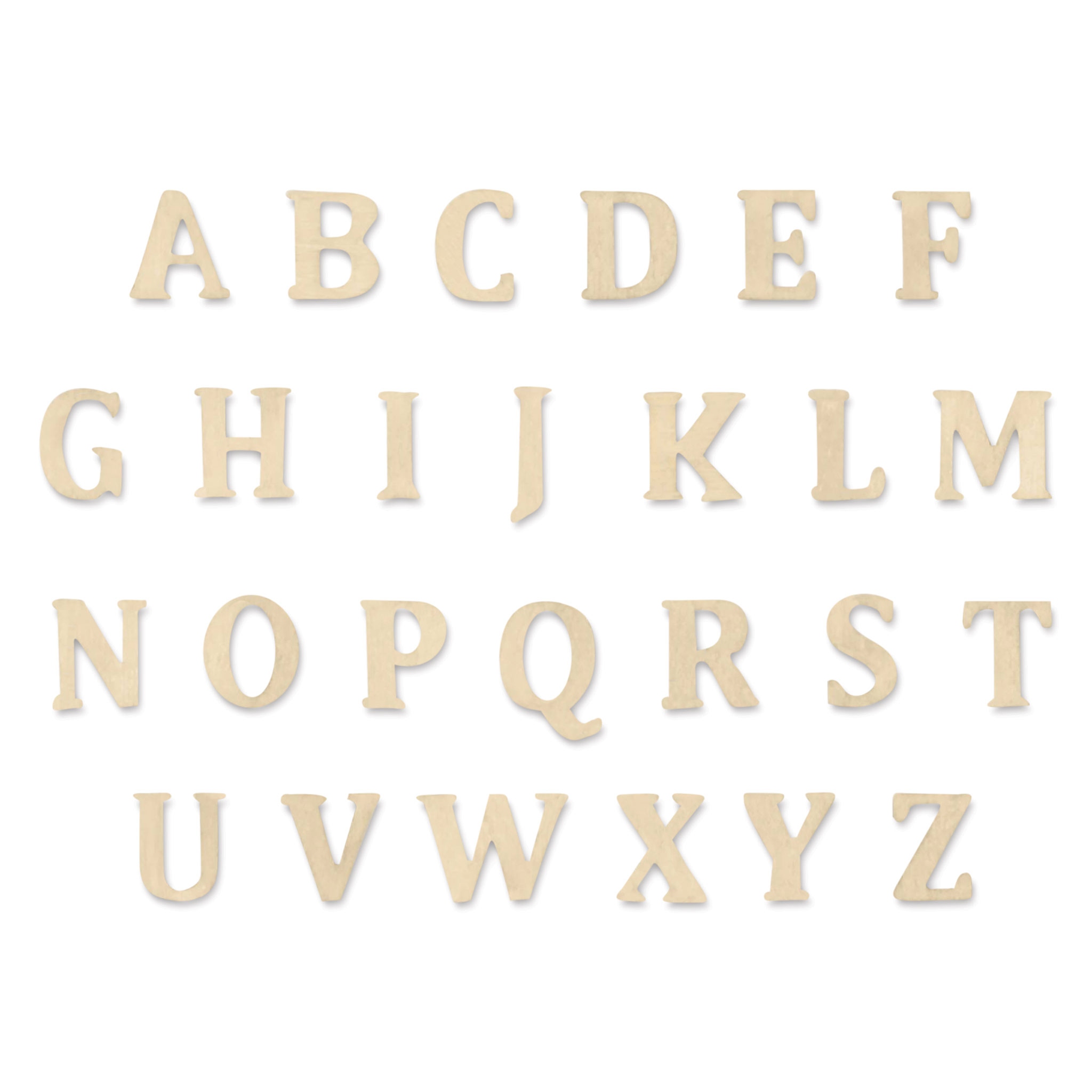 Craft Medley Mini Wood Letter Set - Natural, Pkg of 104