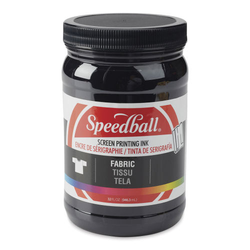 Speedball Fabric Screen Printing Ink - Black, 8 oz, Jar
