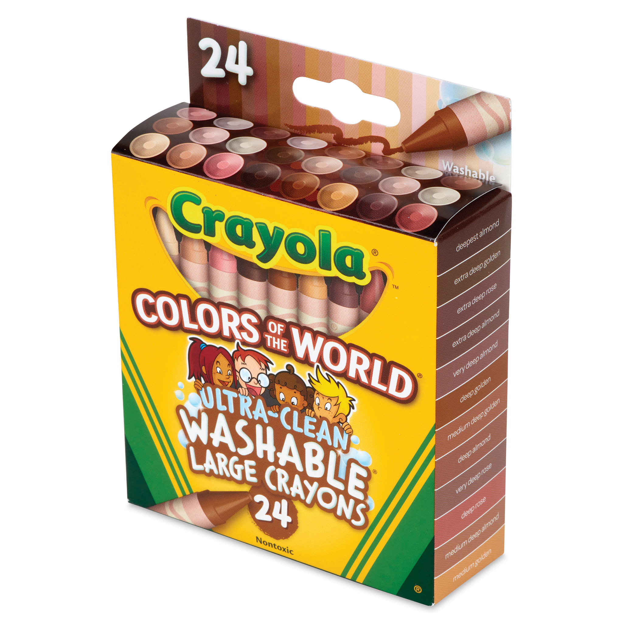 Large Crayons, Colors of the World, 24 Count - BIN520134, Crayola Llc