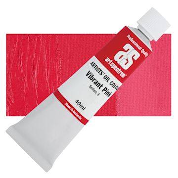Open in modal - Art Spectrum Artists' Oil Paint - Vibrant Pink, 40 ml tube and swatch