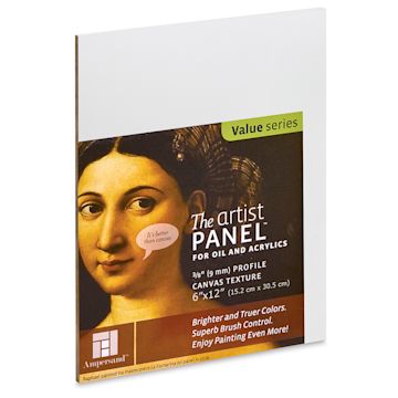 Open in modal - Ampersand Value Series Artist Panel - Textured, 6" x 12", 3/8" Profile