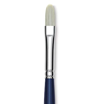 Open in modal - Silver Brush Bristlon Stiff White Synthetic Brush - Filbert, Size 3 (close-up)