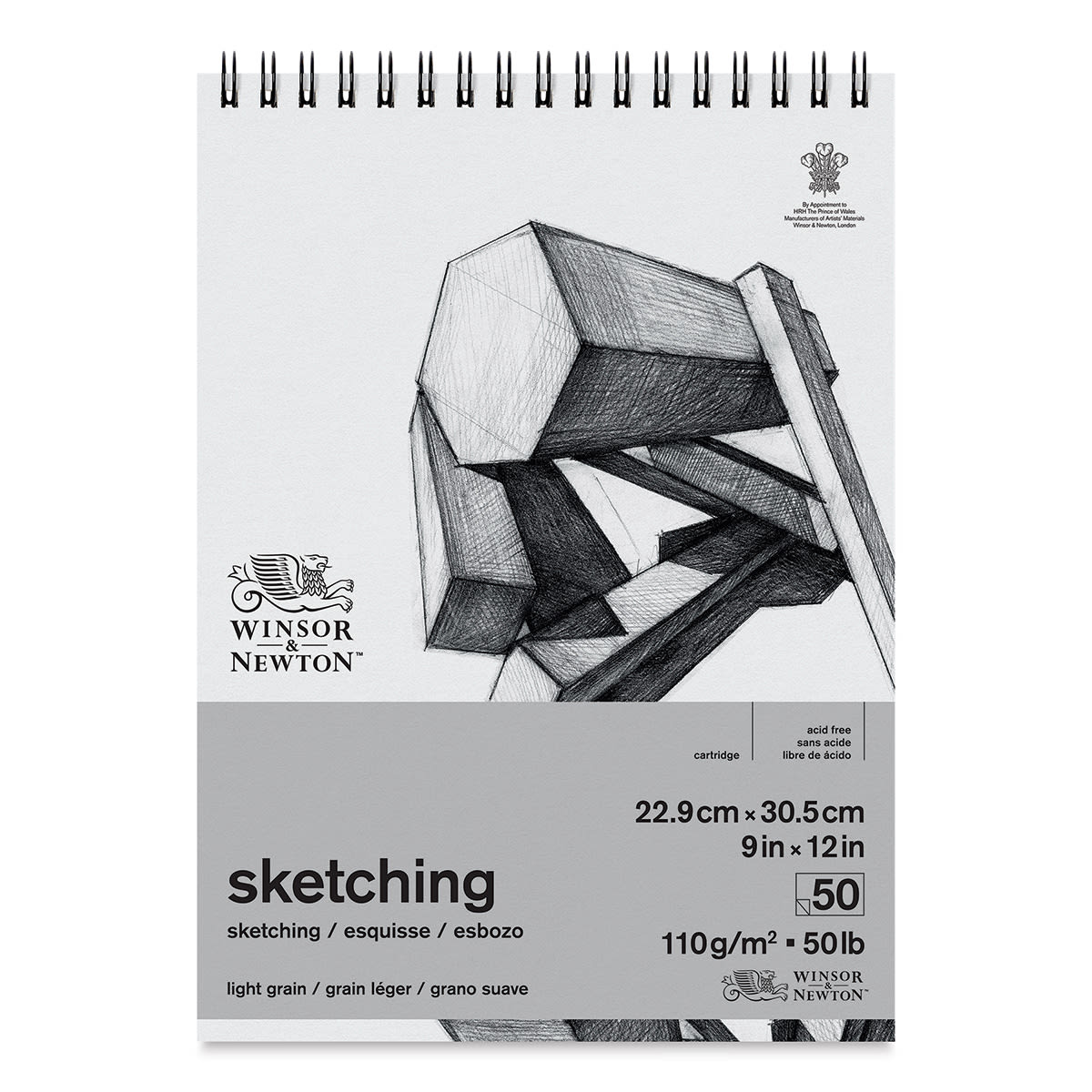 Winsor & Newton Wirebound Sketching Pad - 9" x 12" (front cover)