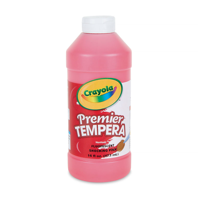 Crayola Premier Tempera - Fluorescent Pink, 16 oz bottle | BLICK Art ...