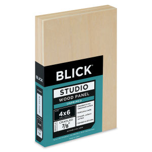 Blick Studio Artists' Wood Panel - Flat Cradle, 4" x 6", 7/8" Cradle