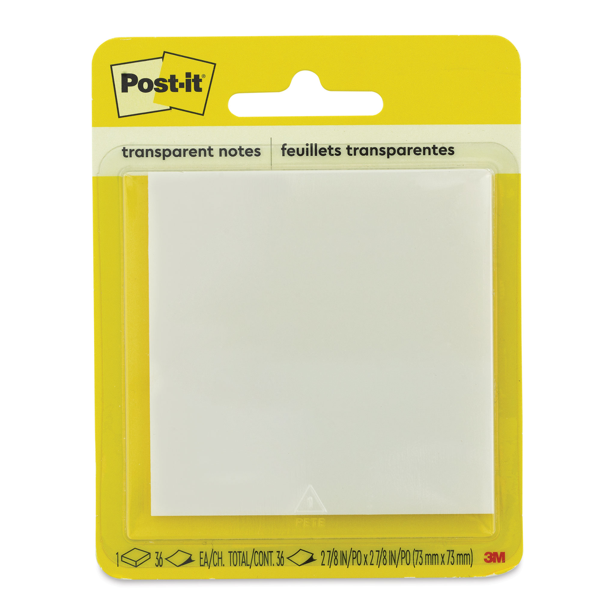 Post-it Transparent Notes 600-8COL-SIOC, 2-7/8 in x 2-7/8 in (73 mm x 73 mm)