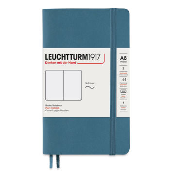 Leuchtturm1917 Blank Softcover Notebook - Stone Blue, 3-1/2" x 6"