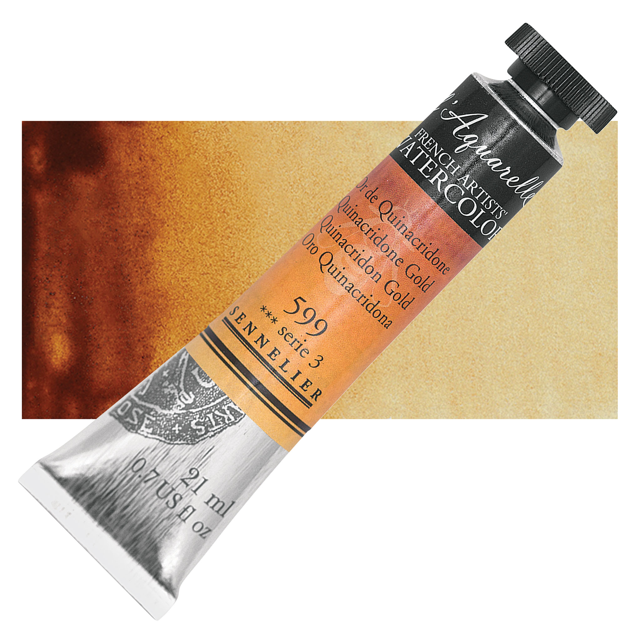 Sennelier French Artists' Watercolor - Chinese Orange, 10 ml Tube