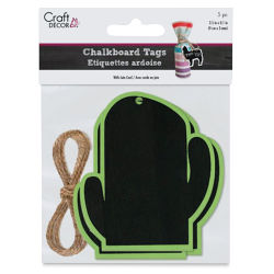 Craft Decor Wood Chalk Tags - Cactus, Package of 3 (In packaging)