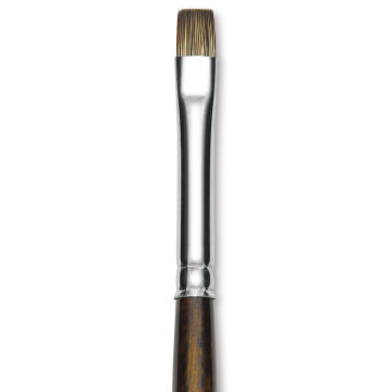 Silver Brush Monza Synthetic Mongoose Artist Brush - Long Handle, Short Bright, Size 4 (close up)