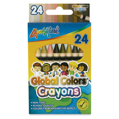 Liqui-Mark Crayons - Global Colors, Set of 24 (front of package)