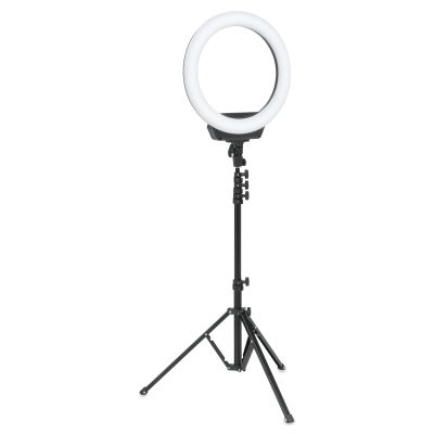 Artograph Ring Light with Floor Stand - 16" Diameter, front view. 
