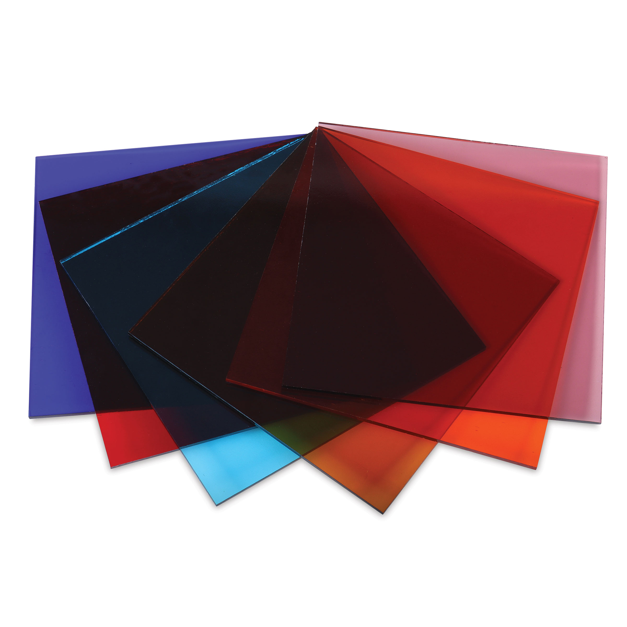 Oceanside Glass Fusible Glass Sheets - Transparent Colors, 6' x 6', Pkg of 6