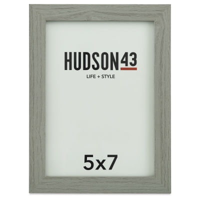 Hudson 43 Gallery Frame - Gray, 5" x 7", Easel Back (Front of frame)
