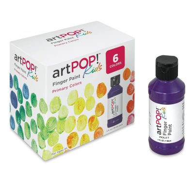 artPOP! Kids Finger Paint Set (Violet finger paint outside of set)