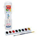 Prang Semi-Moist Watercolor Paint - Oval Pans, Assorted, Set of 8