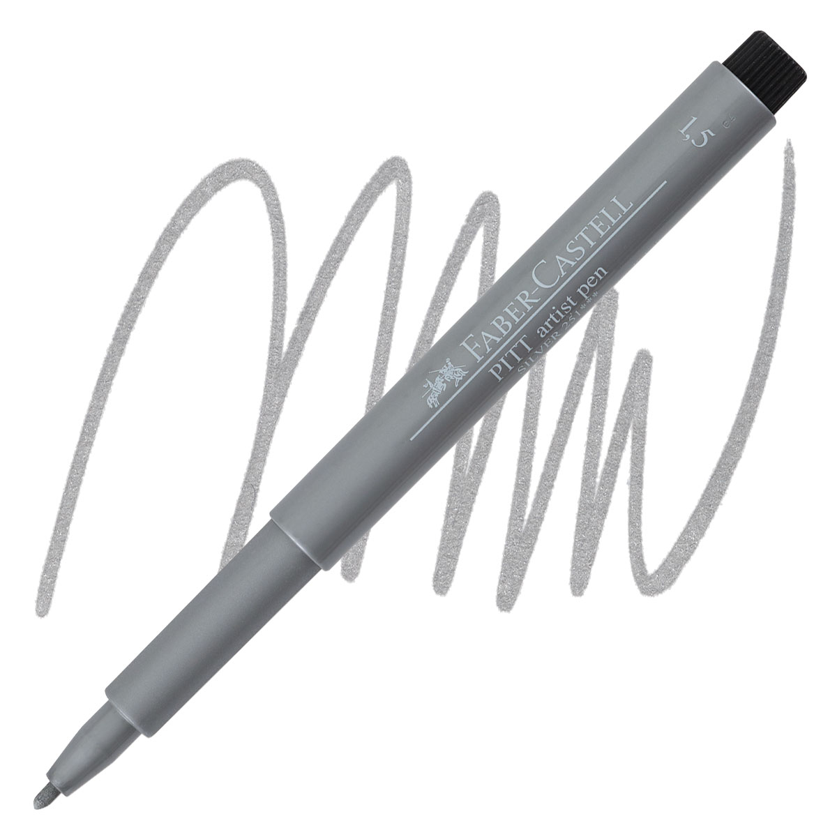 Pitt Artist Pen Metallic 1.5 India ink pen, silver