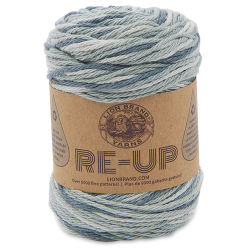 Lion Brand Re-Up Yarn  - Packaged skein of Ash color shown