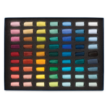 Unison Soft Pastels Set of 63 Half Sticks - Assorted Colors