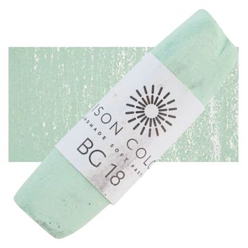 Open in modal - Unison Handmade Pastel - Blue Green 18 pastel and swatch