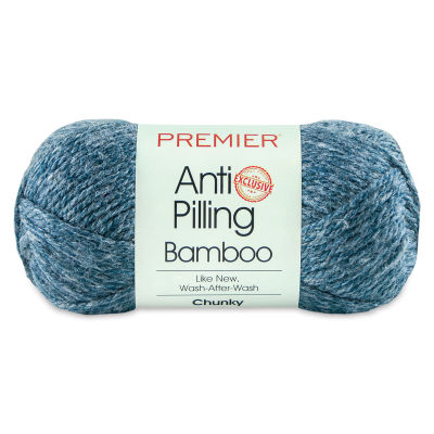Premier Yarn Bamboo Chunky Yarn - Front view of Blue Lobster color with label