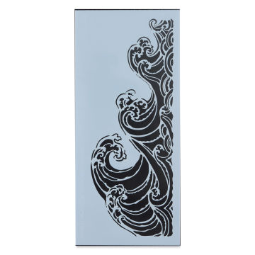 The Crafter's Workshop Slimline Stencil - Ocean Waves, 9" x 4" (Out of package)
