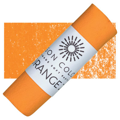 Unison Handmade Pastel - Orange 2 (swatch and pastel)