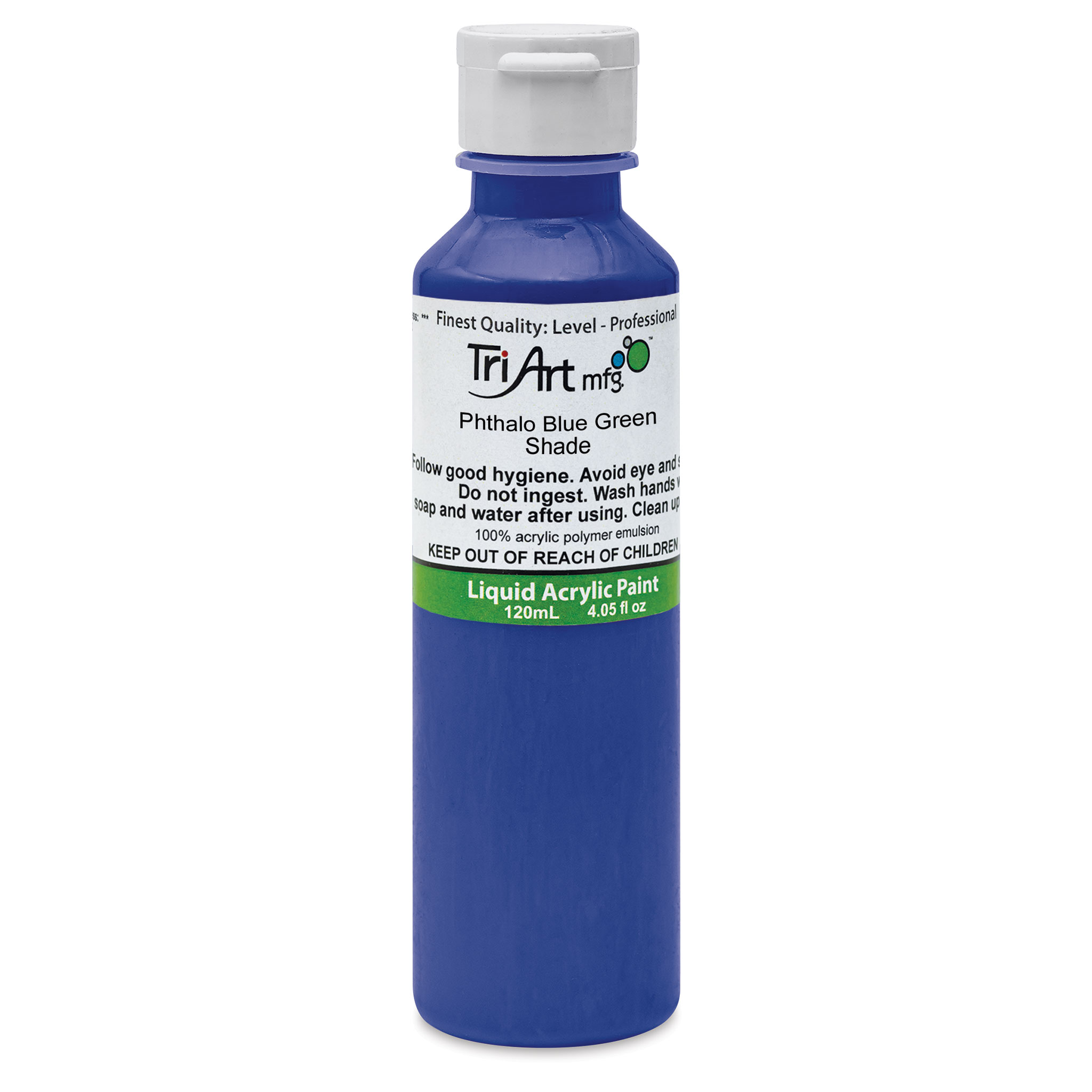 Tri-Art Liquid Artist Acrylics - Phthalo Blue Green Shade, 120 ml