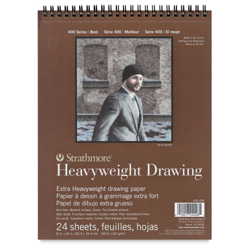 Strathmore Heavyweight Drawing Pad - 8 x 10, 24 Sheets, 100 lb (163 gsm).