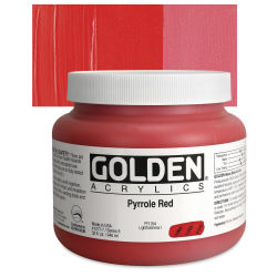 Golden Heavy Body Artist Acrylics - Pyrrole Red, 32 oz Jar