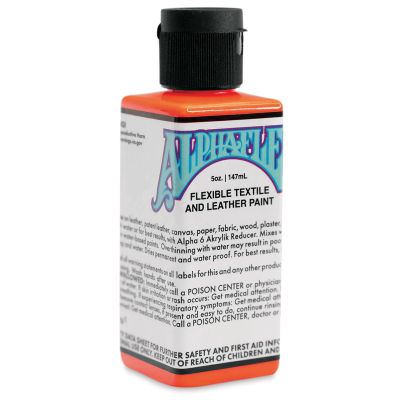 Alpha6 AlphaFlex Textile and Leather Paint - Electroshock Red, 147 ml, Bottle