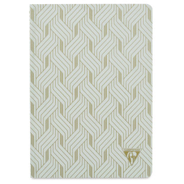 Clairefontaine Neo Deco Notebook - Woven Knit, Pearl Grey, 96 Pages, 6" x 8-1/4"  (front)