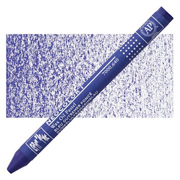 Open in modal - Caran d'Ache Neocolor I Wax Pastel - Dark Ultramarine pastel and swatch