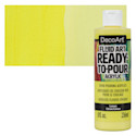 DecoArt Fluid Art Ready-To-Pour Acrylic - Lemon, 8 oz Bottle