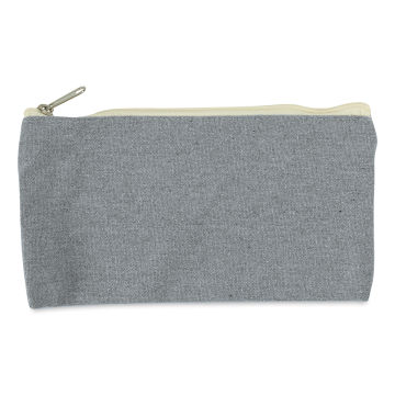 Harvest Import Recycled Canvas Zipper Pouches - Side view of small Zipper pouch