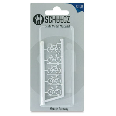 Schulcz Scale Model Vehicles - Bicycles, Pkg of 5, 1:100, 1/8" (front of package)