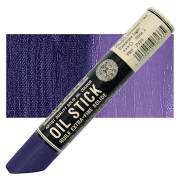 Open in modal - Sennelier Artists' Oil Stick - Dioxazine Light stick and swatch