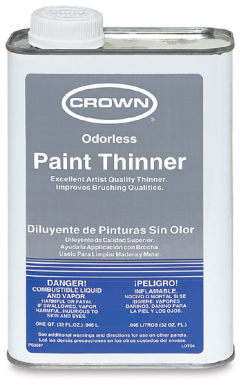 Crown Odorless Paint Thinner - Front of 1 quart can shown